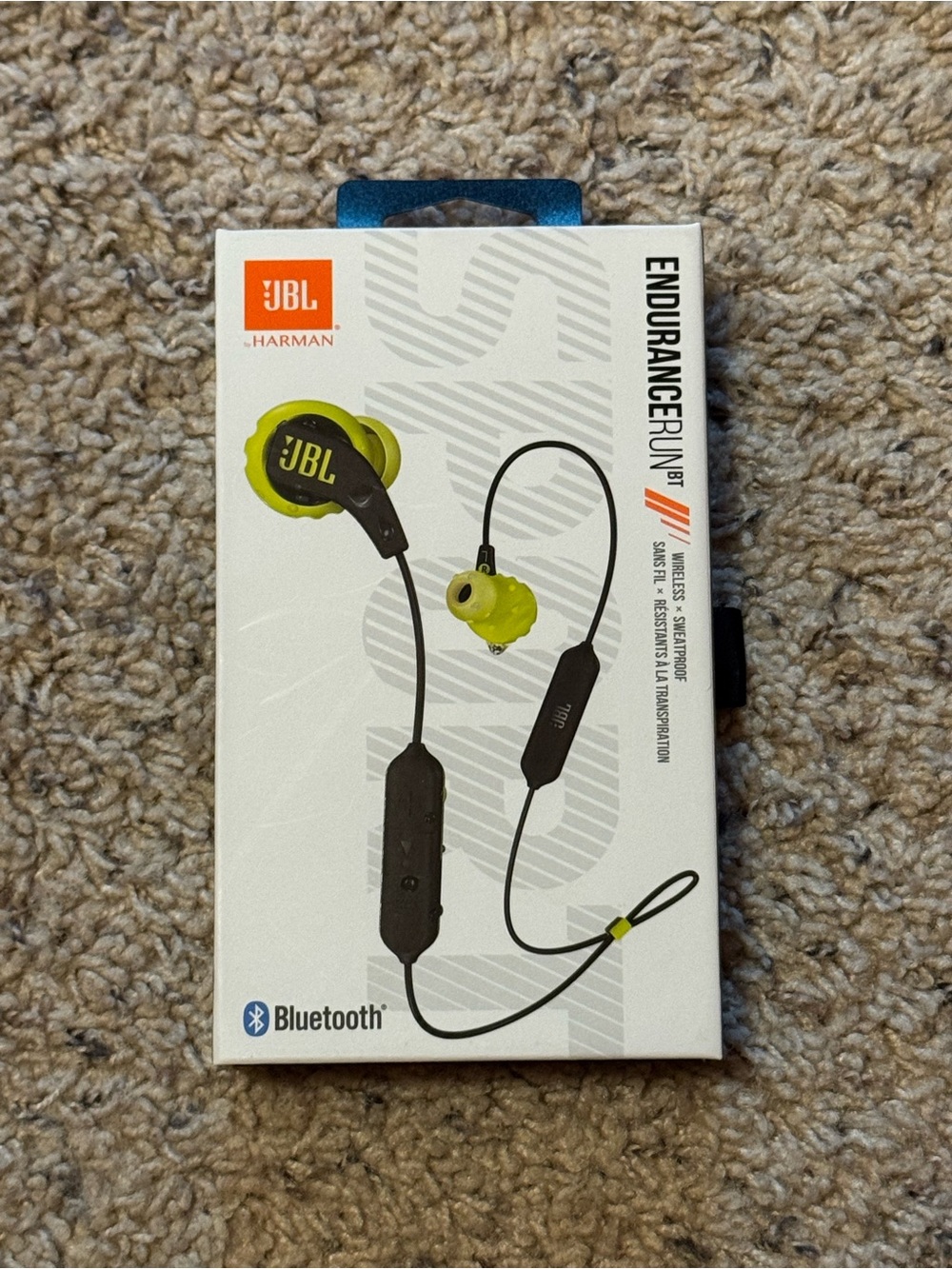 JBL Endurance Run BT Bluetooth Sports Earbuds (Black/Neon Yellow)